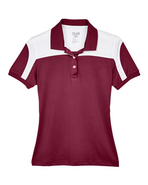 Team 365 Women's Victor Performance Polo - Sport Maroon Front