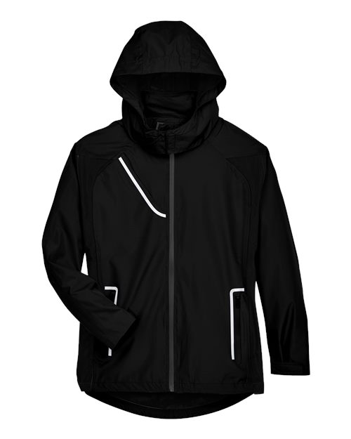 Team 365 Women's Dominator Waterproof Jacket - Black Front