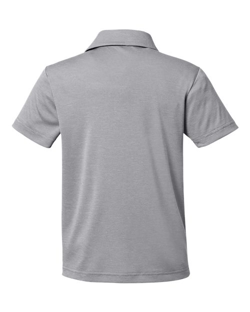 Team 365 Youth Zone Sonic Heather Performance Polo - Back