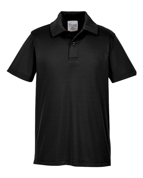 Team 365 Youth Zone Performance Polo - Black Front