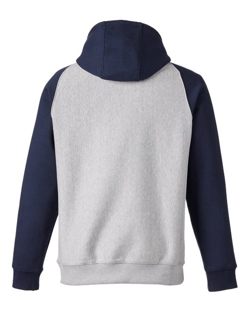 Team 365 Unisex Zone HydroSport™ Heavyweight Colorblock Hooded Sweatshirt - Back