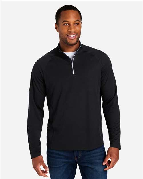 CORE365 Men's Origin Performance Pique Quarter-Zip Pullover - Model Front