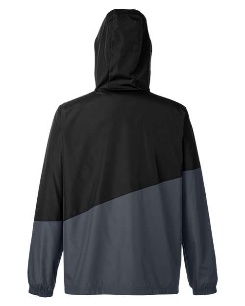 CORE365 Unisex Techno Lite Colorblock Windbreaker - Back