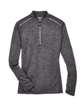 CORE365 Women's Kinetic Performance Quarter-Zip Pullover - Carbon/ Black Front