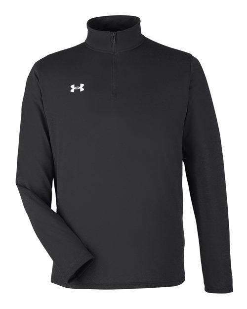 Men's Team Tech™ Quarter-Zip Pullover - Black/ White Front