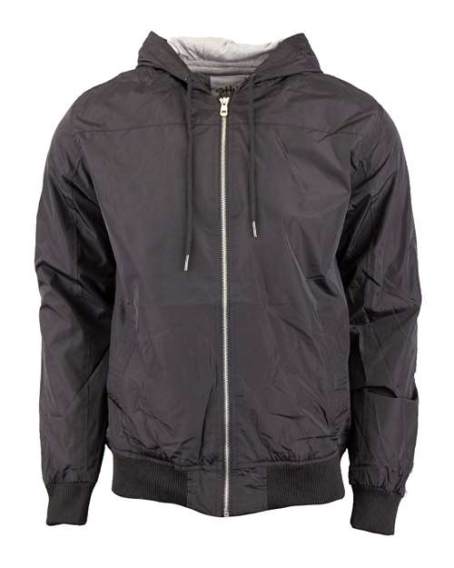 Shaka Wear Unisex Windbreaker Jacket - Black Front
