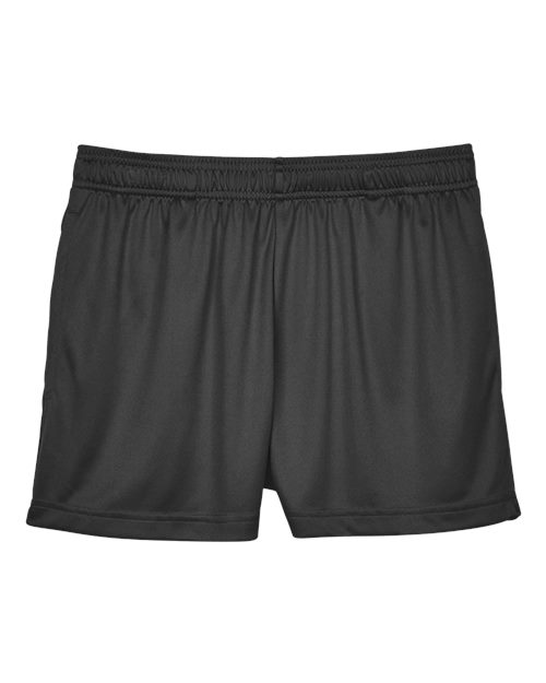 Team 365 Women's Zone Performance Shorts - Black Front