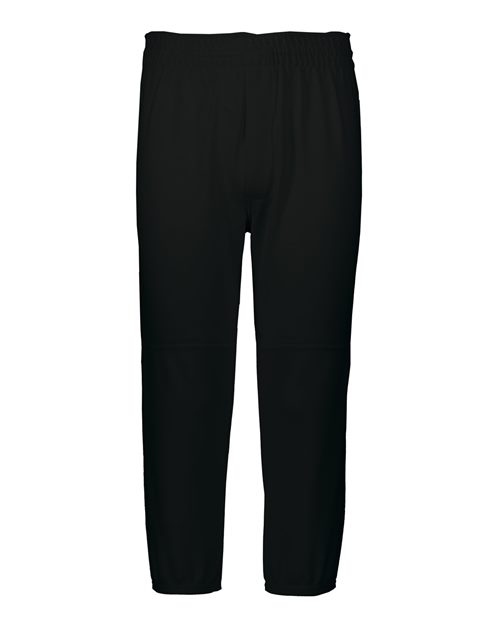 Augusta Sportswear Youth Gamer Pull-Up Baseball Pants - Black Front