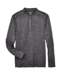 CORE365 Men's Kinetic Performance Quarter-Zip Pullover - Carbon/ Black Front
