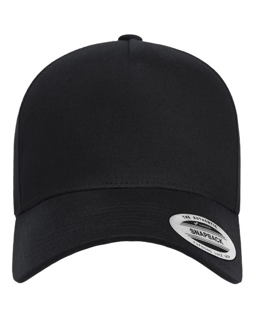 YP Classics Retro Cotton Blend Snapback Cap - Black Front