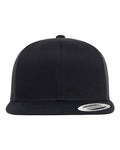 Retro High Profile Trucker Cap - Black Front