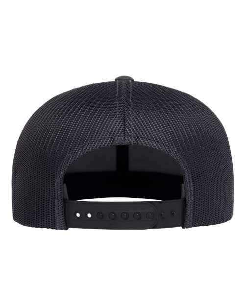 Retro High Profile Trucker Cap - Charcoal Back