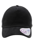 Infinity Her Women's Five-Panel Rope Cap - Black/ Black Leopard Front