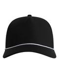 The Harrison Cap - Black/ White Front