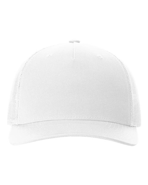 Richardson Five-Panel Trucker Cap - White Front