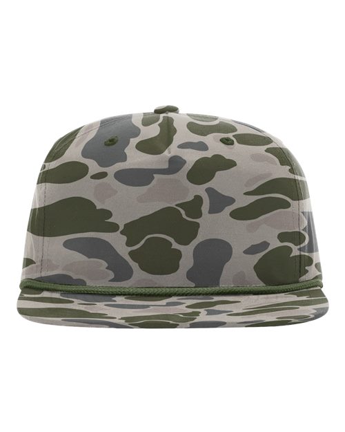 Richardson Printed Umpqua Gramps Cap - Marsh Duck Camo/ Olive Green Front