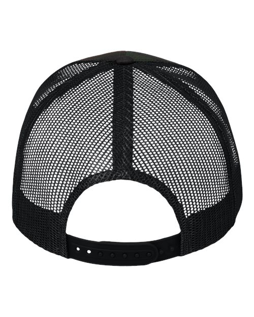 Mesh-Back Twill Trucker Cap - Camo/ Black Back