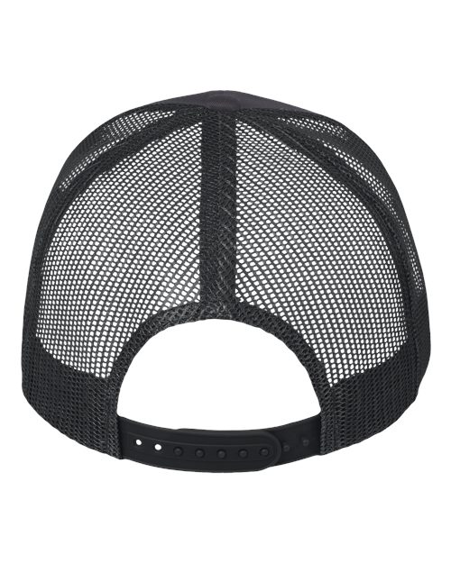 Mesh-Back Twill Trucker Cap - Charcoal/ Black Back