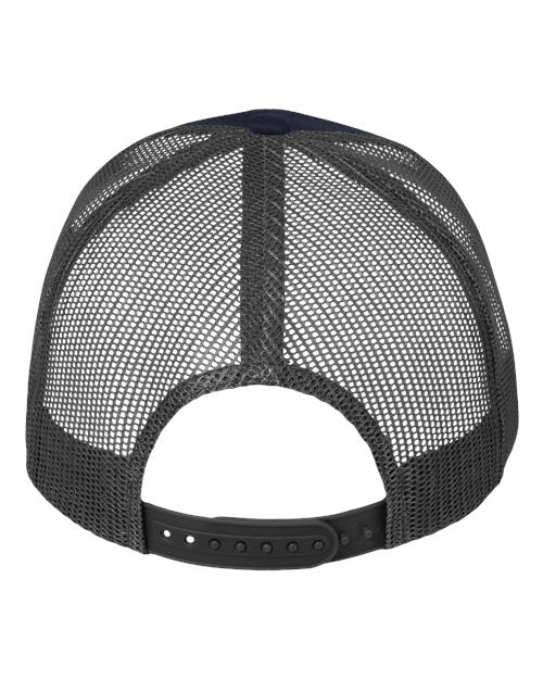 Mesh-Back Twill Trucker Cap - Navy/ Charcoal Back