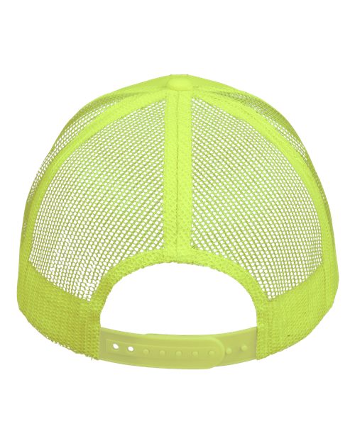 Mesh-Back Twill Trucker Cap - Neon Yellow Back