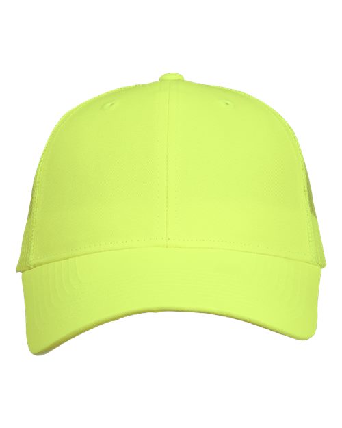Mesh-Back Twill Trucker Cap - Neon Yellow Front