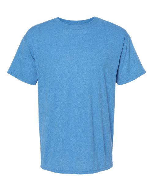 M&O Men's Gold Soft Touch T-Shirt - Heather Turquoise Front