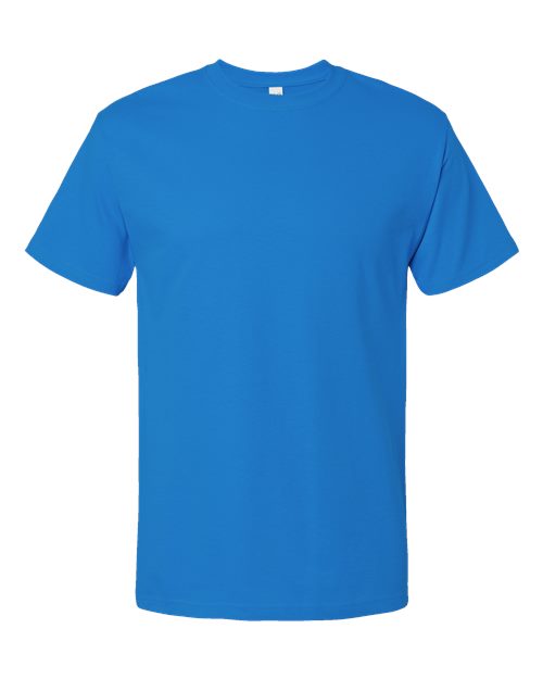 M&O Men's Gold Soft Touch T-Shirt - Ocean Blue Front