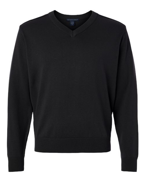 Devon & Jones Men's New Classics V-Neck Sweater - Black Front
