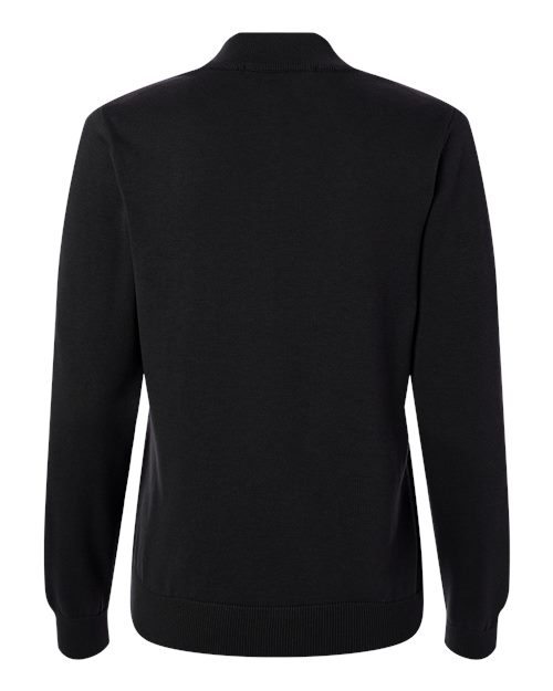 Devon & Jones Women's New Classics Quarter-Zip Sweater - Back