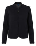 Devon & Jones Women's Berkeley Textured Full-Zip Jacket - Black Front