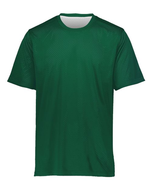 Augusta Sportswear Unisex Mesh Reversible Jersey - Dark Green/ White Front