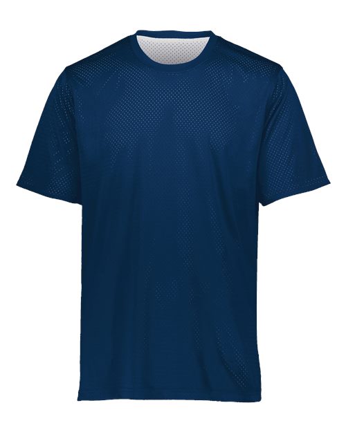 Augusta Sportswear Unisex Mesh Reversible Jersey - Navy/ White Front