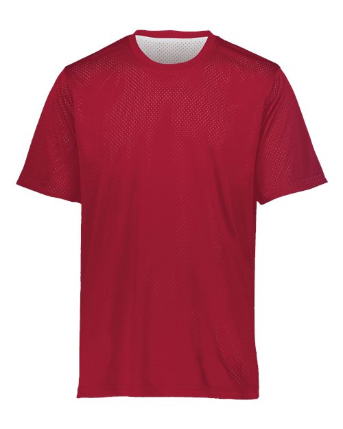 Augusta Sportswear Unisex Mesh Reversible Jersey - Scarlet/ White Front