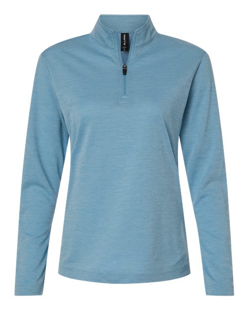 AllPro Women's Pro-Lock Performance Mélange Quarter-Zip Pullover - Cloud Blue Melange Front
