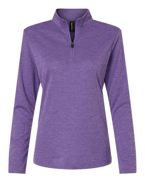 AllPro Women's Pro-Lock Performance Mélange Quarter-Zip Pullover - Violet Melange Front