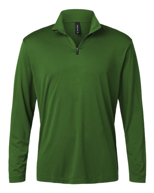 AllPro Men's Pro-Lock Performance Quarter-Zip Pullover - Olive Green Front