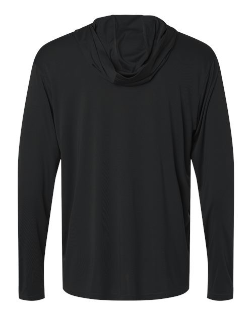 Unisex Pro-Lock Performance Hooded Long Sleeve T-Shirt - Black Back