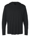Unisex Pro-Lock Performance Hooded Long Sleeve T-Shirt - Black Front