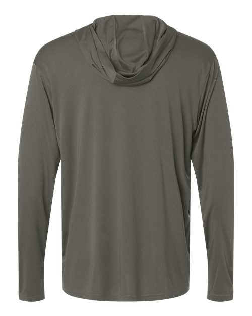 Unisex Pro-Lock Performance Hooded Long Sleeve T-Shirt - Charcoal Back