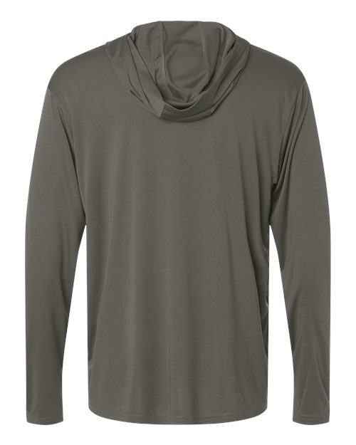 Unisex Pro-Lock Performance Hooded Long Sleeve T-Shirt - Charcoal Back