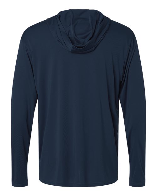 Unisex Pro-Lock Performance Hooded Long Sleeve T-Shirt - Navy Back