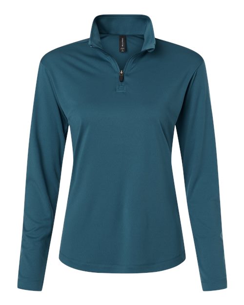 AllPro Women's Pro-Lock Performance Quarter-Zip Pullover - Atlantic Blue Front