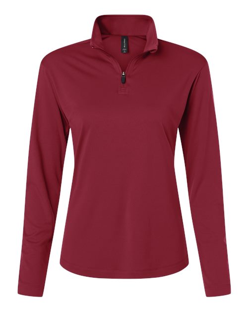 AllPro Women's Pro-Lock Performance Quarter-Zip Pullover - Cardinal Front