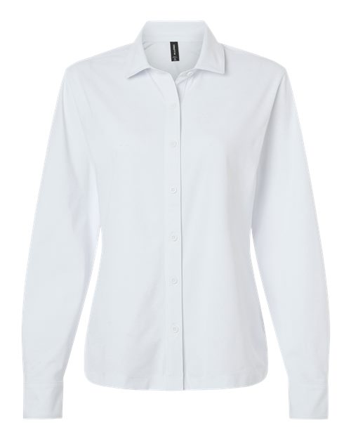 AllPro Women's Pro-Flex Sorona® Button Down Shirt - White Front