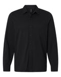 AllPro Men's Pro-Flex Sorona® Button Down Shirt - Black Front
