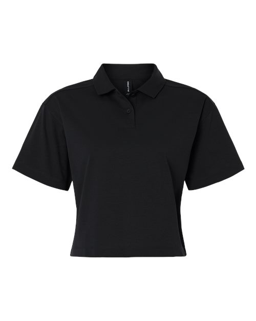 AllPro Women's Pro-Flex Sorona® Boxy Polo - Black Front