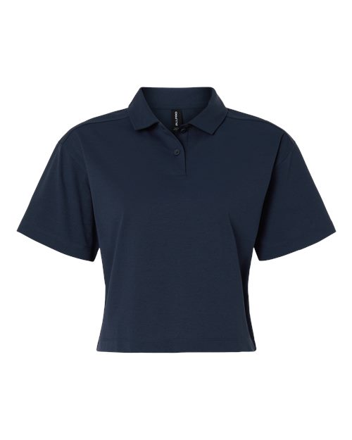 AllPro Women's Pro-Flex Sorona® Mid-Length Polo - Navy Front