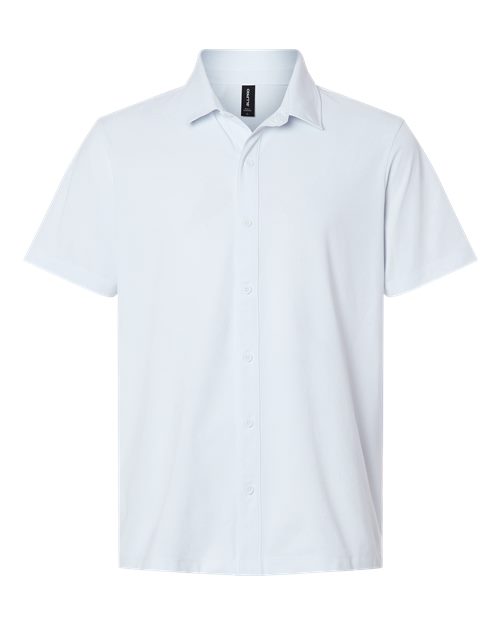 AllPro Men's Pro-Flex Sorona® Button Down Short Sleeve Shirt - White Front