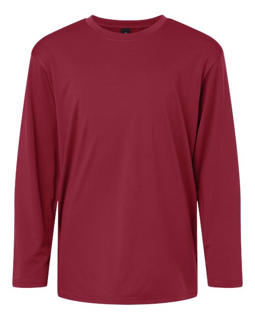 AllPro Youth Pro-Lock Performance Long Sleeve T-Shirt - Cardinal Front