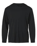 AllPro Youth Pro-Lock Performance Hooded Long Sleeve T-Shirt - Black Front